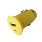 Mini chargeurs portatifs jaunes de voiture d'USB USB micro pour Smartphone