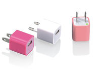 Chargeur simple à haute production de mur de 5V 1A USB pour Apple, couleur multi de changement d'alimentation d'énergie