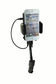 Support automatique de chargeur de voiture de col de cygne d'émetteur radioélectrique de FM de musique pour l'iPhone 3/4/5, HTC