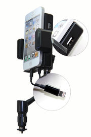 Support automatique de chargeur de voiture de col de cygne d'émetteur radioélectrique de FM de musique pour l'iPhone 3/4/5, HTC
