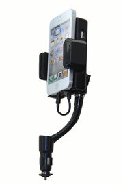Support automatique de chargeur de voiture de col de cygne d'émetteur radioélectrique de FM de musique pour l'iPhone 3/4/5, HTC