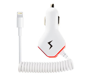 Double câble résistant de chargeur de voiture d'USB pour l'atterrisseur micro de Samsung HTC de téléphone
