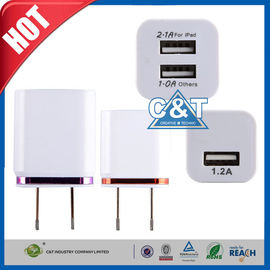 Chargeur à double accès de mur d'Iphone 6 de maison de 2-Ton d'adaptateur de courant alternatif D'Usb 3.1A