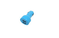 2 dans 1 lumière du chargeur LED de voiture d'USB d'universel pour des Smartphones bleus