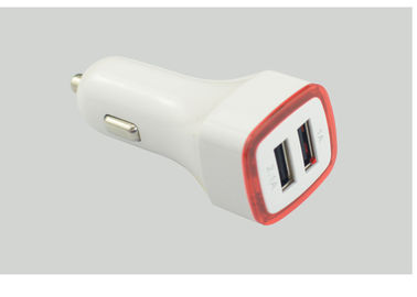 PC escamotable de blanc du port USB 2100mA de double de chargeur de voiture d'Iphone