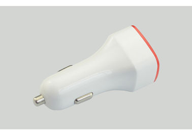 PC escamotable de blanc du port USB 2100mA de double de chargeur de voiture d'Iphone