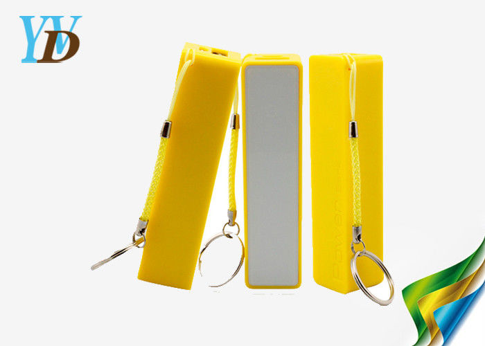 Block d'alimentation électrique mobile rechargeable jaune sans fil, banque portative 2600mAh de puissance d'USB