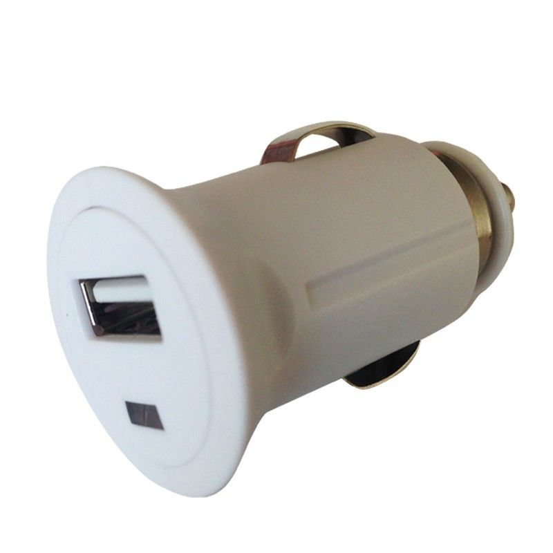 Mini micro portatif blanc des chargeurs 1.2A de voiture d'USB pour le téléphone portable