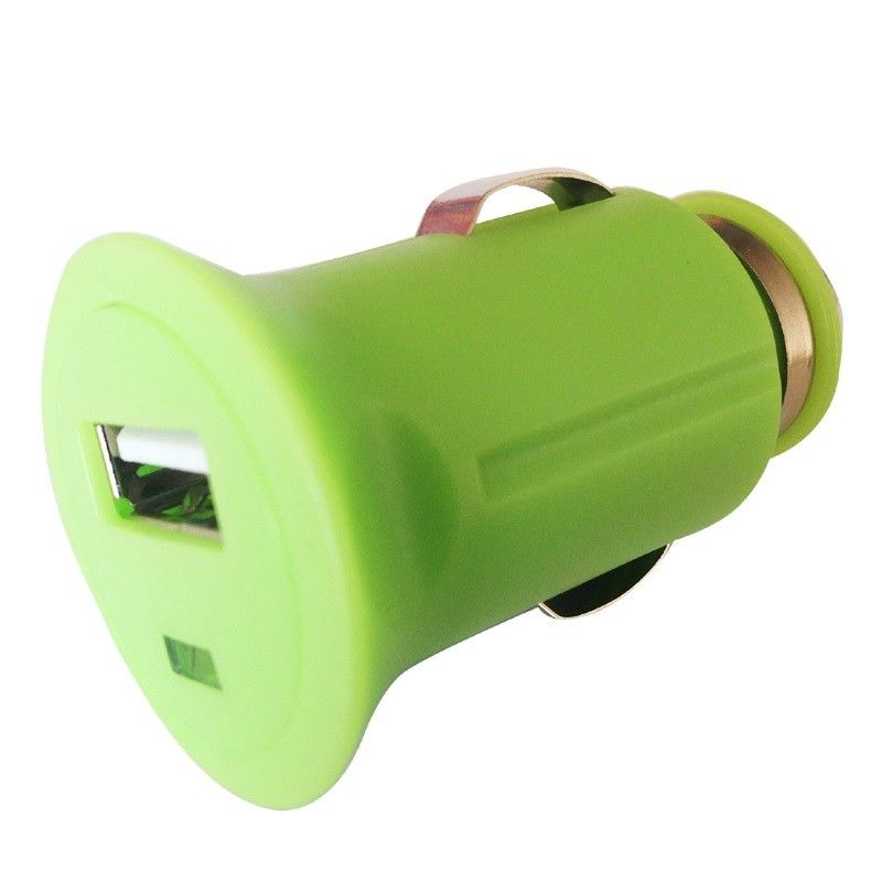Micro 1.2A portatif de mini d'USB chargeurs vert clair de voiture avec USB simple