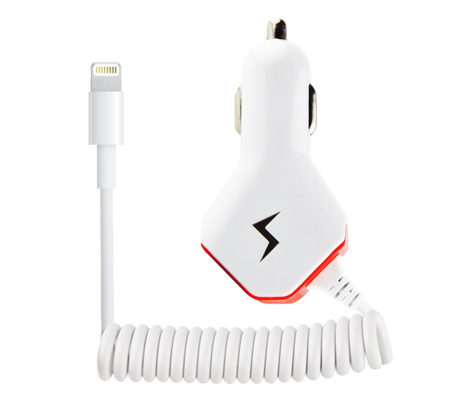 Double câble résistant de chargeur de voiture d'USB pour l'atterrisseur micro de Samsung HTC de téléphone
